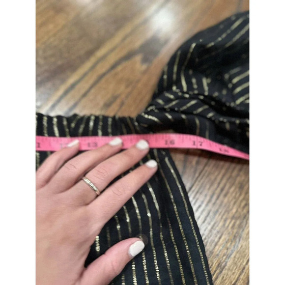 ZARA BLACK AND GOLD OFF THE SHOULDER TOP Size‎ Medium. Perfect Sexy Top - Picture 7 of 8